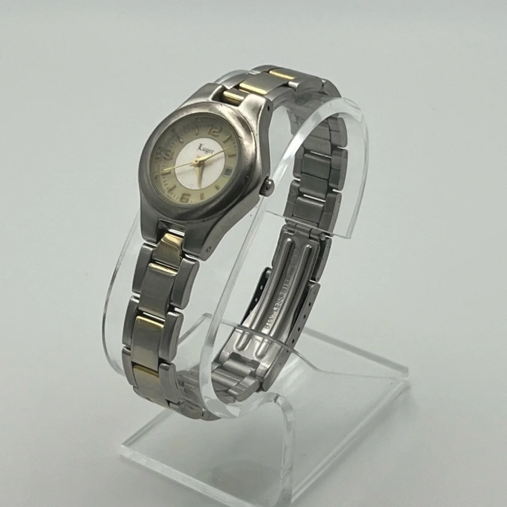 Luger Swiss Made Silver and Gold Ladies Watch Working